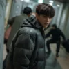 Won Seung Twelve S01 Seo In-Guk Puffer Leather Jacket