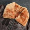 Brown Leather Shearling Jacket For Menâ€™s