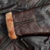 Brown Leather Shearling Jacket For Menâ€™s