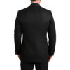 Back view of Black 2 Piece Dinner Suit with Shawl Collar
