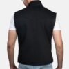 Decent Black Cotton Dutton Vest For MensÂ 