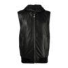 Mens Black Leather Vest
