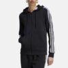 Black Hoodie Track Jacket Womens