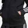 Hoodie Black Track Jacket With White Stripes For WomensÂ 