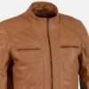 Brown Leather Biker Jacket