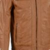 Brown Leather Biker Jacket