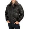 Menâ€™s Brown Fur Collar B3 RAF Sheepskin Shearling Jacket