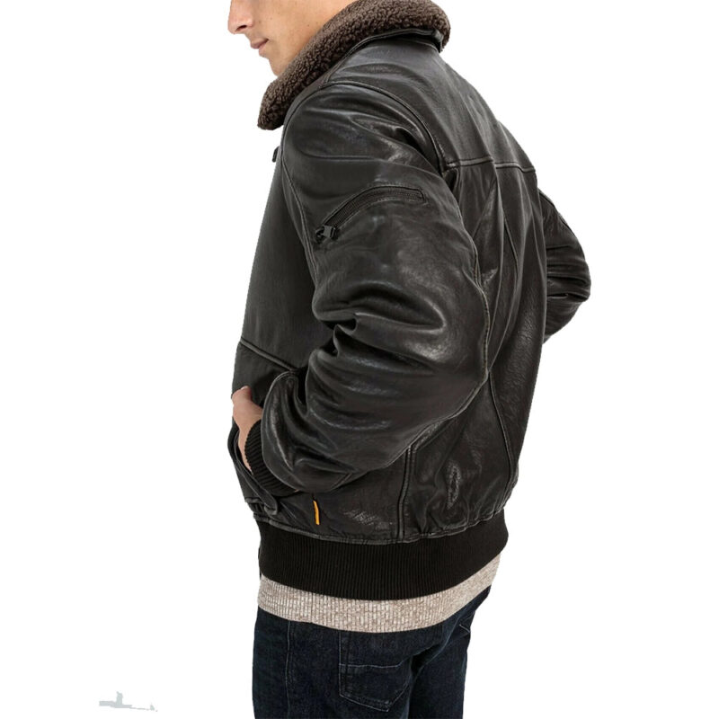 Menâ€™s Brown Collar B3 RAF Sheepskin Shearling Jacket