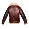 Mens USAAF Type B-3 Bomber Aviator Pilot Sheep Leather Flight Jacket