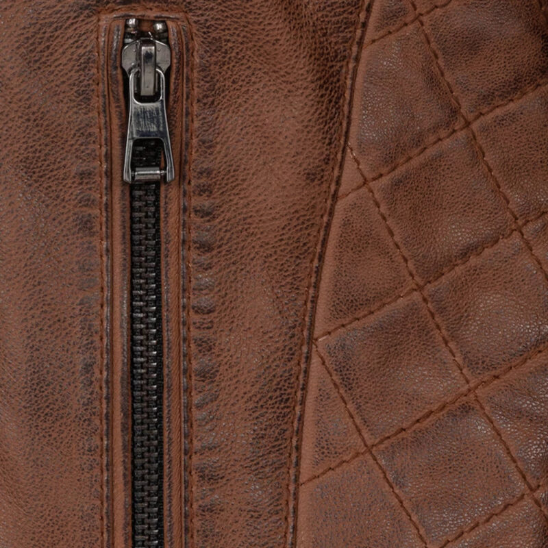 Vintage Brown Leather Jacket Womens