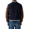 Mens Wool Navy Blue Varsity Jacket