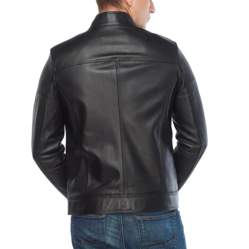 Real Lambskin Black Leather Jackets for Men