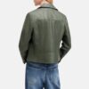 Green Leather Jacket Womens