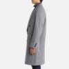 Grey Double Breasted Trench Coat Mens