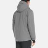 Grey Hooded Parka Winter Jacket For MensÂ 