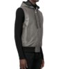 Grey Mens Hooded Vest