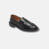 Leather Black Penny Loafers Womens