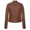 Vintage Real Brown Leather Jacket Womens
