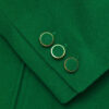 Women's Green Single Breasted Wool Coat