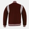 Letterman Varsity Jacket With Leather Sleeves For Mens