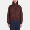 maroon-cropped-leather-bomber-jacket