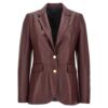 maroon-leather-blazer-womens