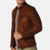 Menâ€™s Antique Urban Brown Motorcycle Jacket