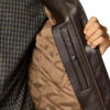 Close up Of â€‹Men's Aviator A2 Vintage Brown Leather Bomber Jacket