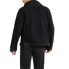 Hooded Black Denim Jacket Mens
