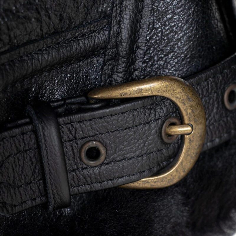 Men's B3 Black Leather Shearling Jacket - Winter Leather Jacket