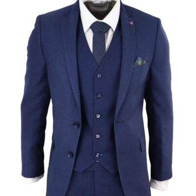 Mens Blue 3 Piece Suit