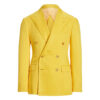 Double Breasted Two Piece Yellow Suit Mens Notch Lapel
