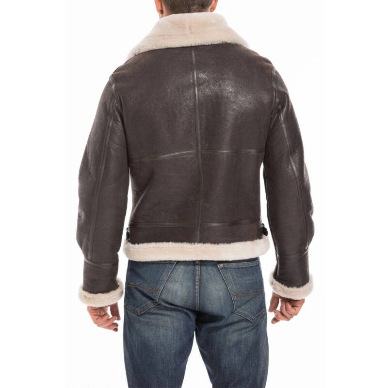 Sheepskin B3 Raf Men's Fur Shearling Bomber Brown Jacket