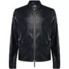 Snake Print Moto Jacket For Mens