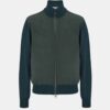 Mens Teal Green Bomber Suede Leather Jacket