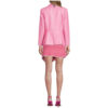 Womens Pink Leather Peplum  Biker Jacket