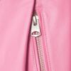 Womens Leather Pink Peplum Jacket