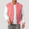Pink Letterman Jacket Mens