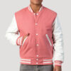 Pink Letterman Jacket Mens