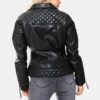 Women's Racer Quilted Leather Jacket