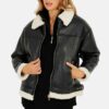 RAF Aviator Flying Pilot Womenâ€™s Black Leather Jacket
