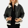 RAF Aviator Flying Pilot Womenâ€™s Black Leather Jacket