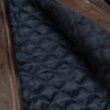 Maverick Vintage Brown Leather Bomber Jacket with Detachable Sherpa Collar - Lining