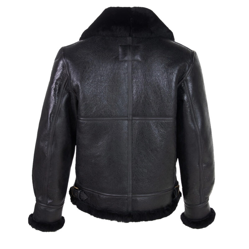 Menâ€™s Sheepskin B-3 Leather Bomber Jacket