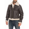 Sheepskin B3 Raf Men's Shearling Bomber Brown Aviator Jacket