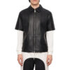 Lightweight Black Leather Mens Shirt
