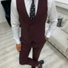 Slim Fit Notch Lapel Mens 3 Piece Suit For Wedding
