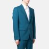 Teal Blue Tailored Fit 2 Piece Suit For Men