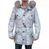 White Fur Asriel Dark Hooded Coat