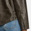Distressed Brown Biker Jacket